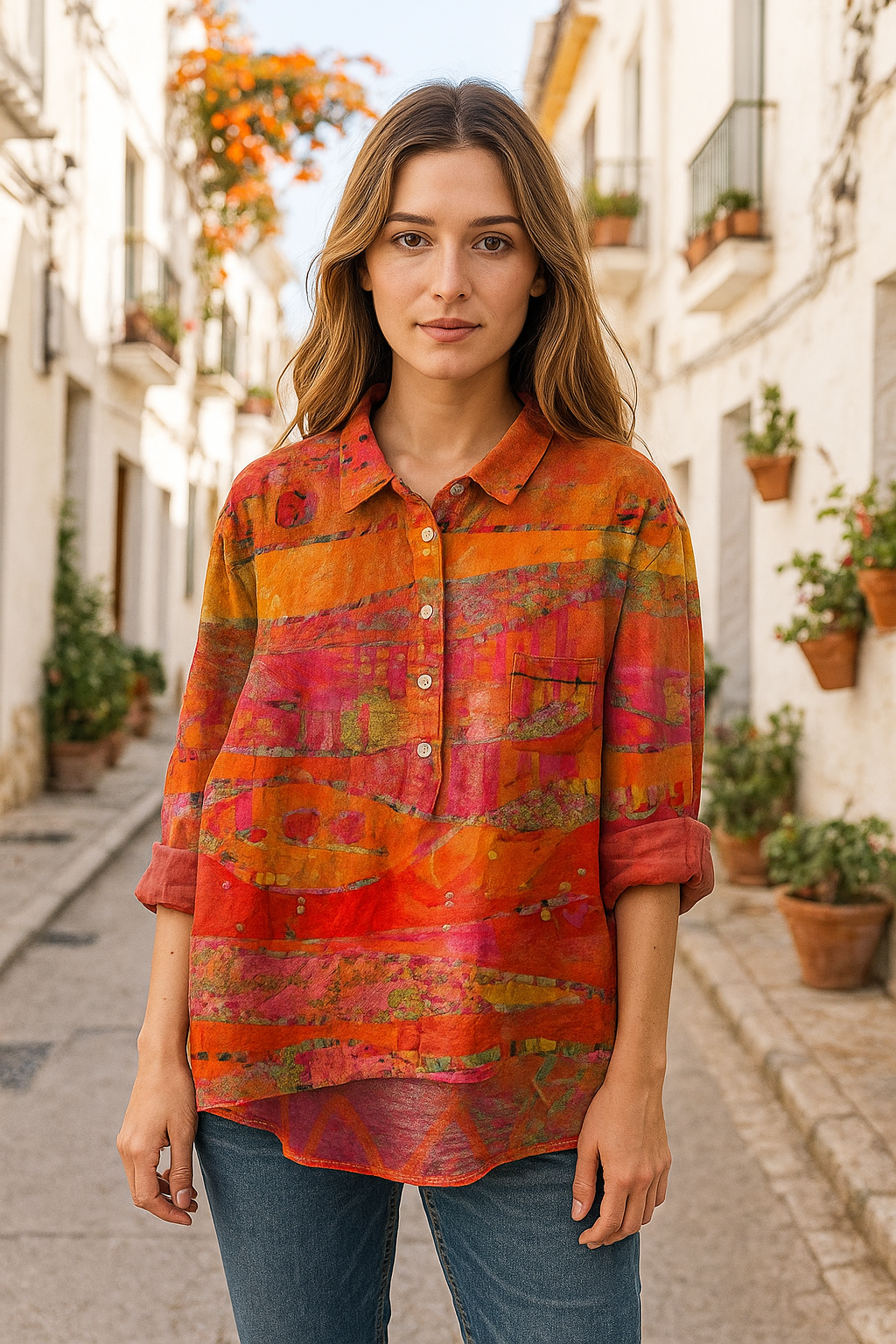 Sara | Blusa con volantes floral