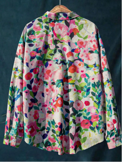 Pandora | Blusa floral con volantes