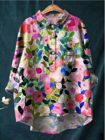 Pandora | Blusa floral con volantes