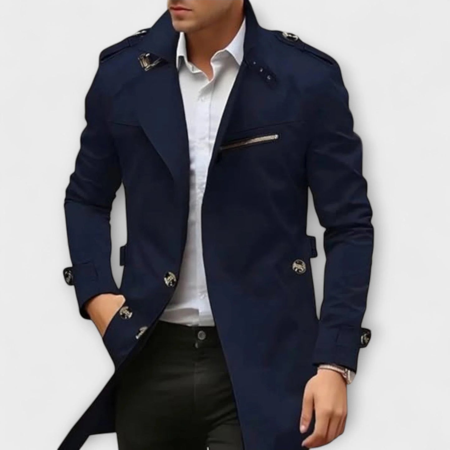 Chaqueta Artesanal Larga Elegante de Hombre
