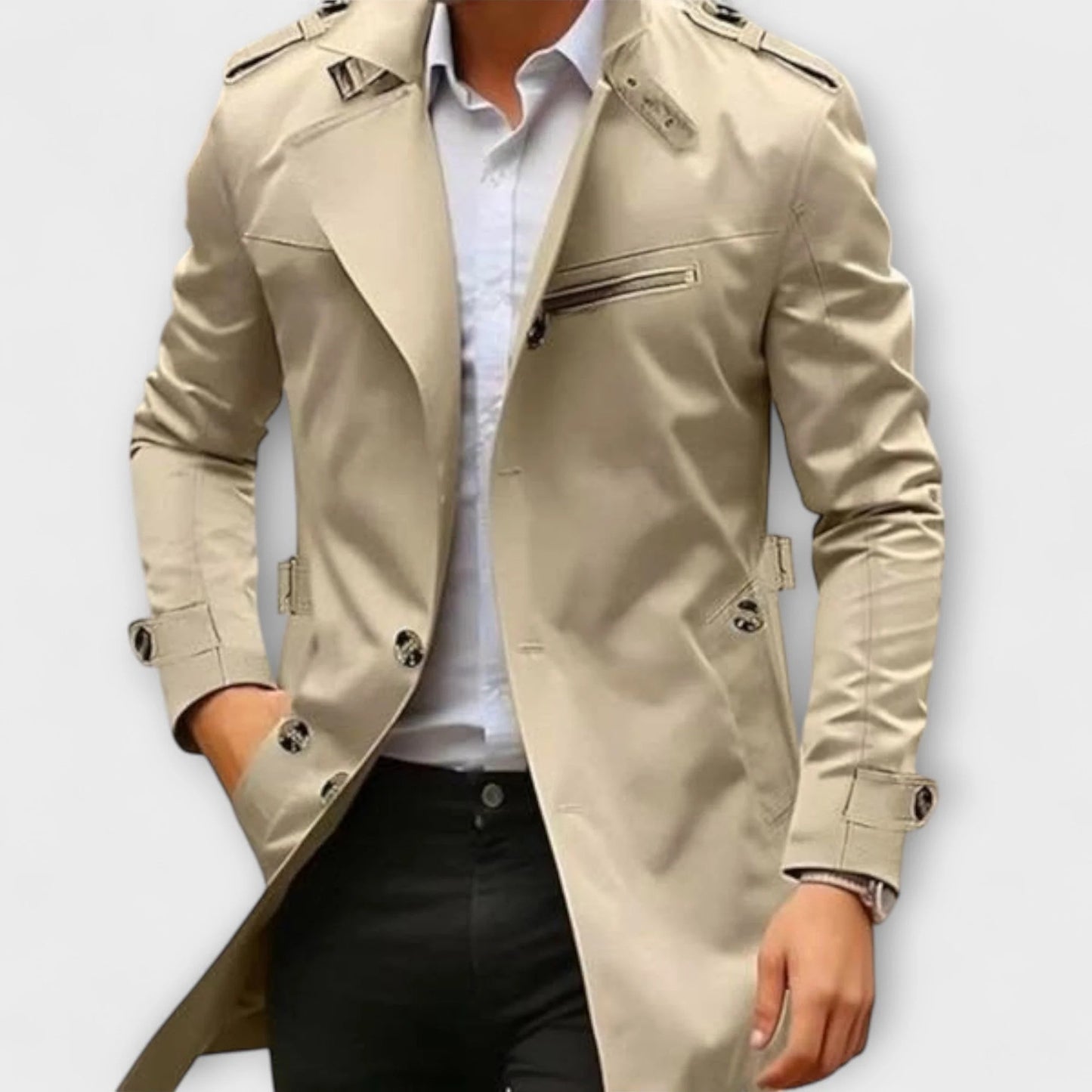 Chaqueta Artesanal Larga Elegante de Hombre