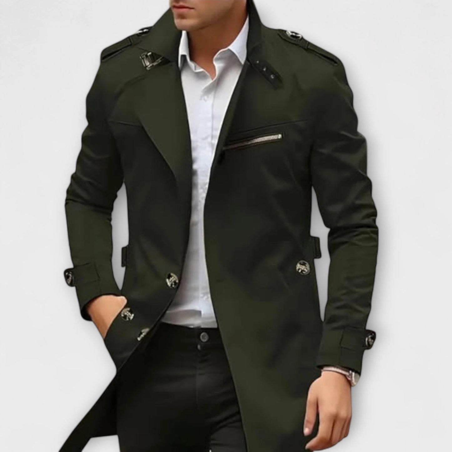Chaqueta Artesanal Larga Elegante de Hombre