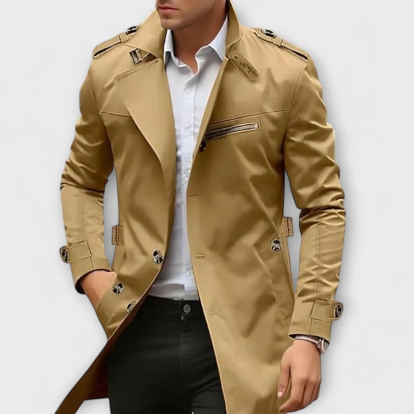 Chaqueta Artesanal Larga Elegante de Hombre