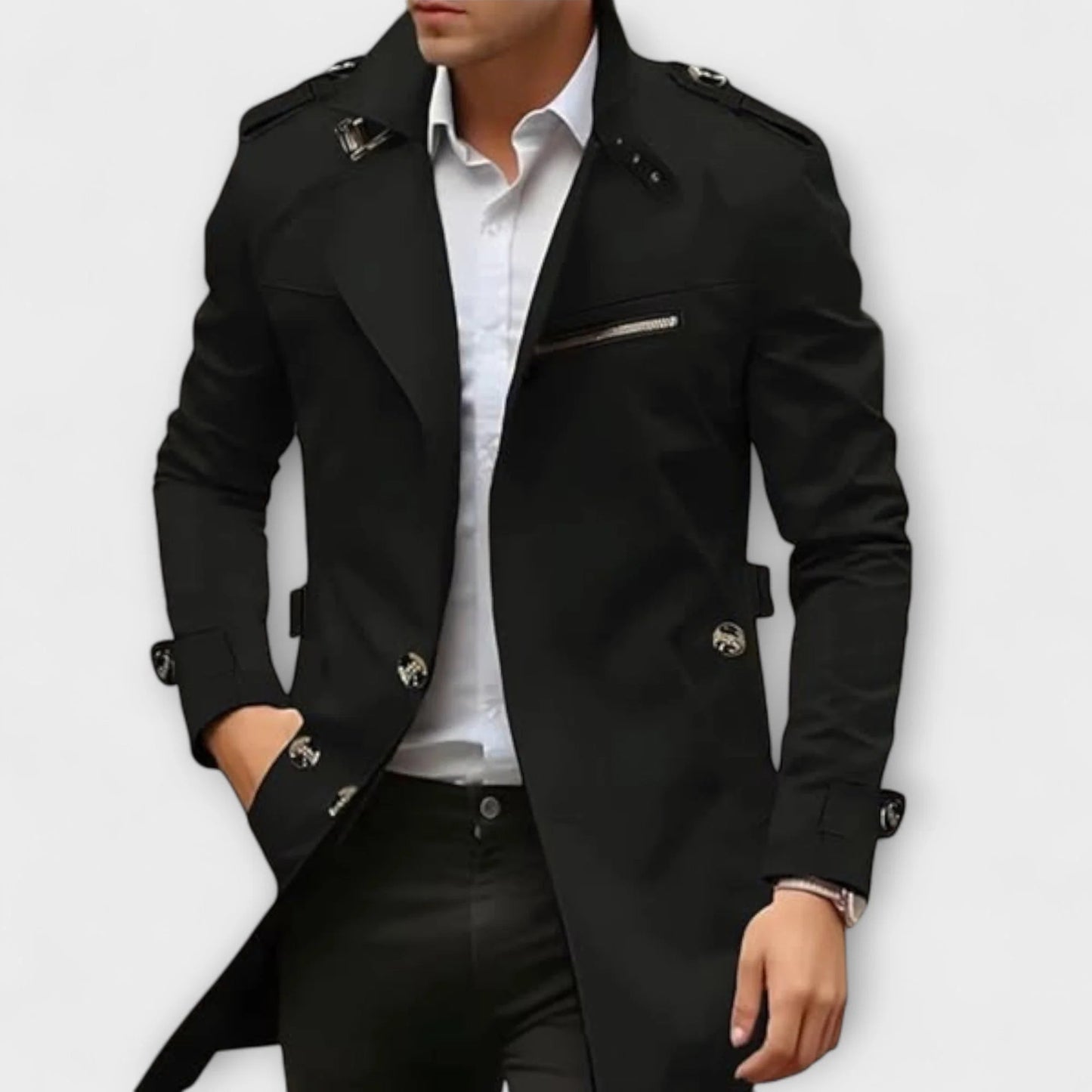Chaqueta Artesanal Larga Elegante de Hombre