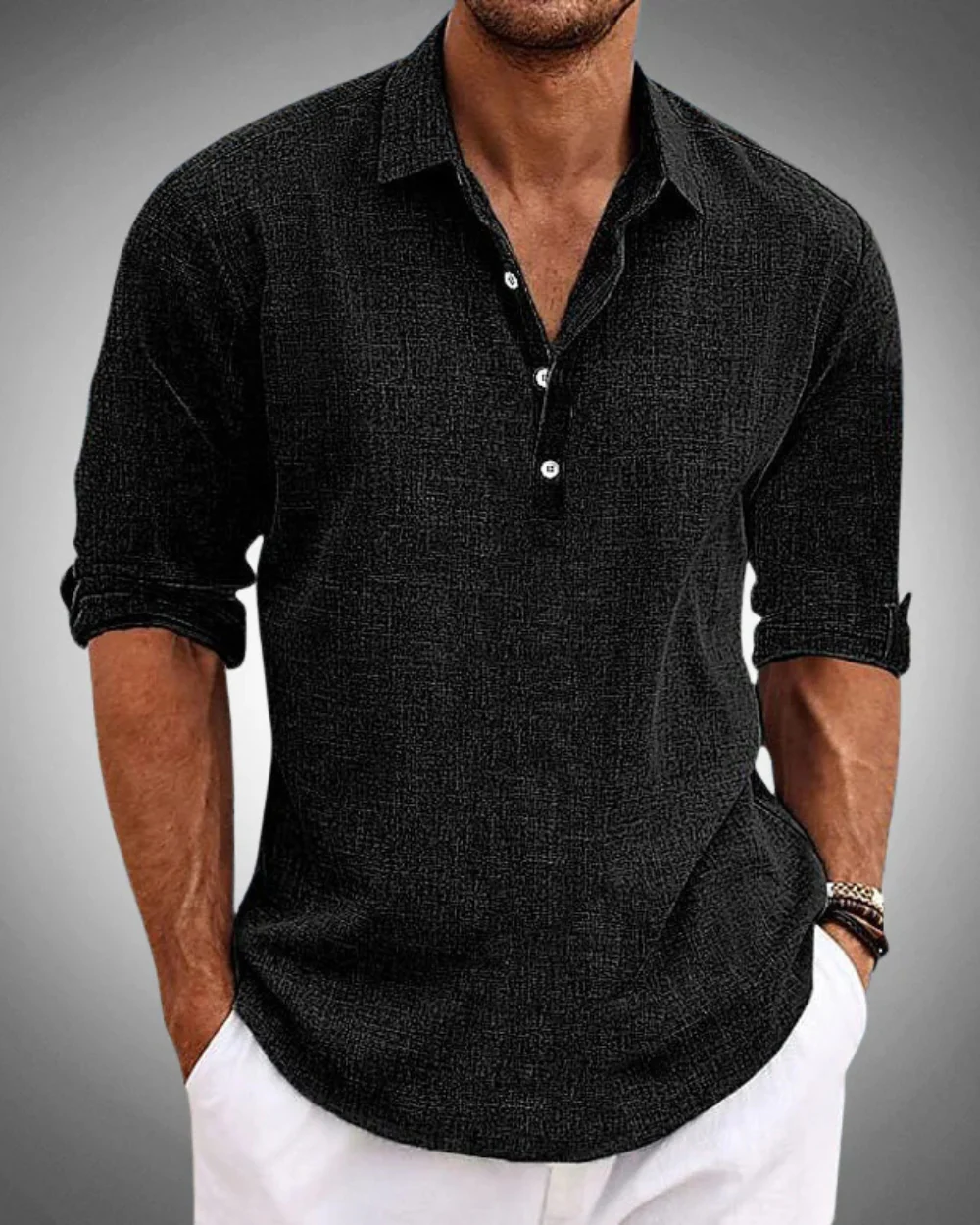 Gabriel | Camisa Azul fina Premium