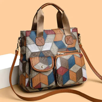 Caterina | Bolso de mano con Piel de Mosaico