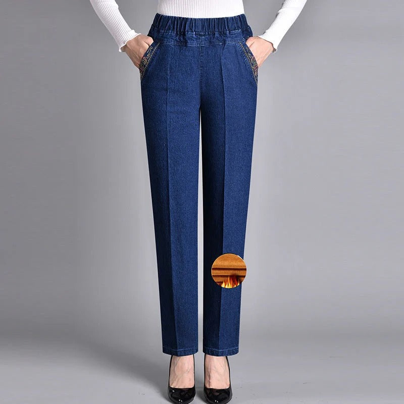 Edurne | Jeans de mujer con bolsillos laterales y cintura elástica