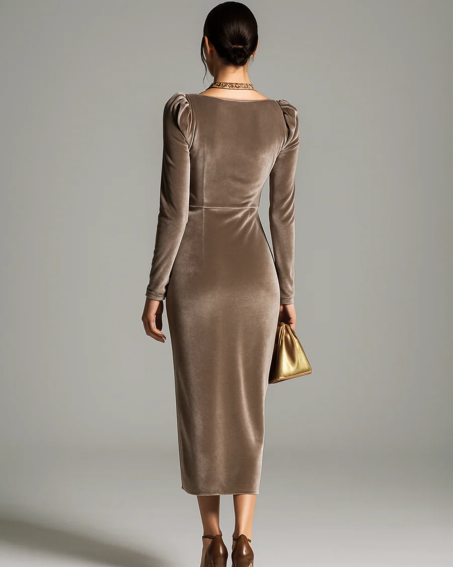 TAMARA | Vestido midi de terciopelo