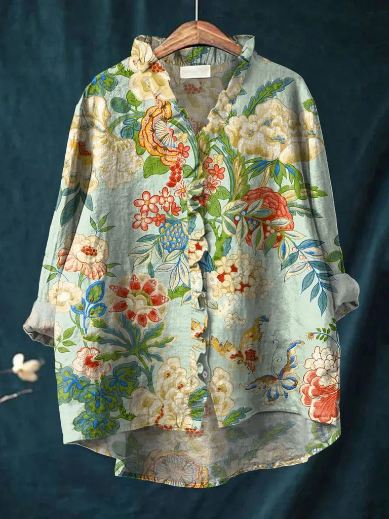 Bruna | Blusa elegante con volantes